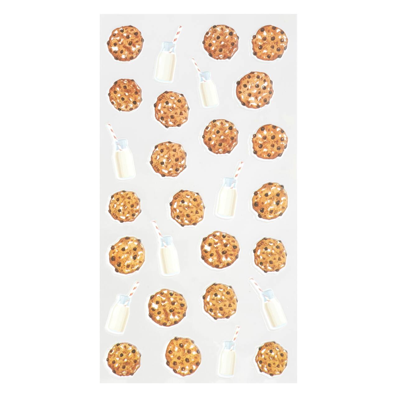 12 Pack: Cookies & Milk Puffy Stickers by Recollections™